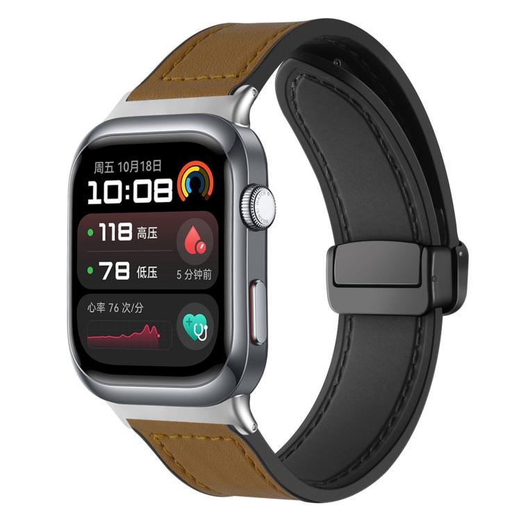 For Huawei Watch D2 xDfind Crazy Horse Pattern Silicone Skin Magnetic Buckle Watch Band