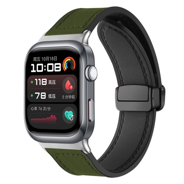 For Huawei Watch D2 xDfind Crazy Horse Pattern Silicone Skin Magnetic Buckle Watch Band