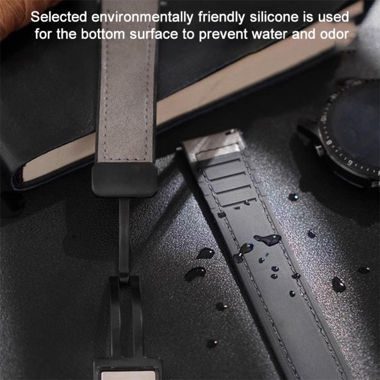For Samsung Galaxy Watch8 / 8 Classic xDfind Crazy Horse Pattern Silicone Skin Magnetic Buckle Watch Band