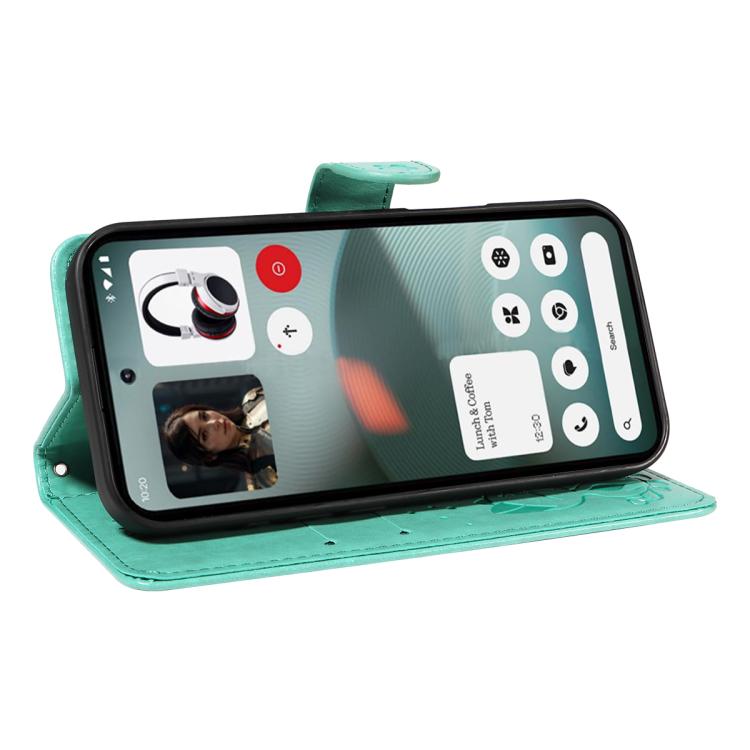 For Nothing Phone 3 Cat and Bee Embossed Flip Leather Phone Case