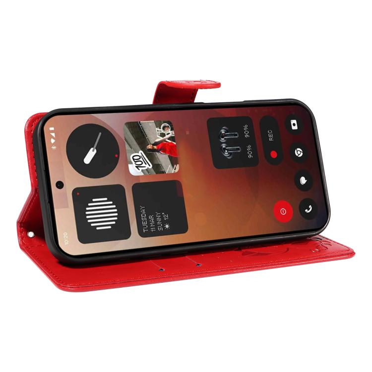 For Nothing Phone 3A Pro Cat and Bee Embossed Flip Leather Phone Case