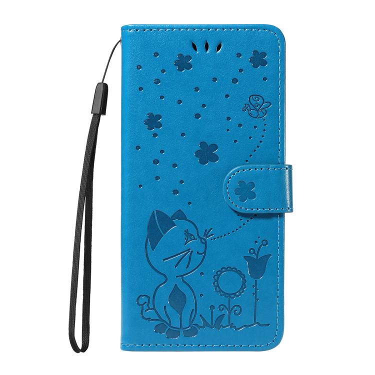 For Nothing Phone 3A Pro Cat and Bee Embossed Flip Leather Phone Case