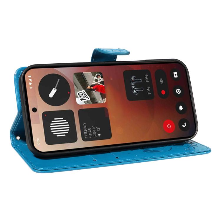For Nothing Phone 3A Pro Cat and Bee Embossed Flip Leather Phone Case