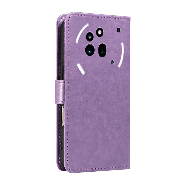 For Nothing Phone 3A Pro Cat and Bee Embossed Flip Leather Phone Case