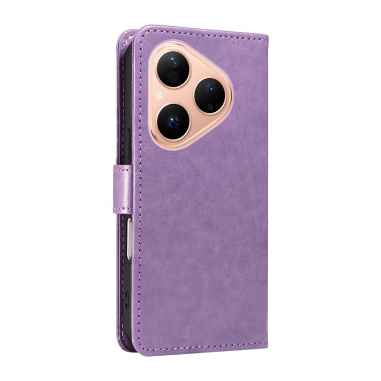 For Huawei Pura 80 5G Cat and Bee Embossed Flip Leather Phone Case