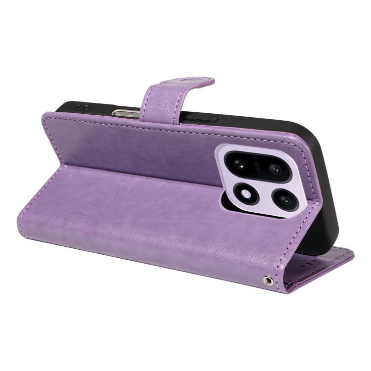 For OnePlus 15 Cat and Bee Embossed Flip Leather Phone Case