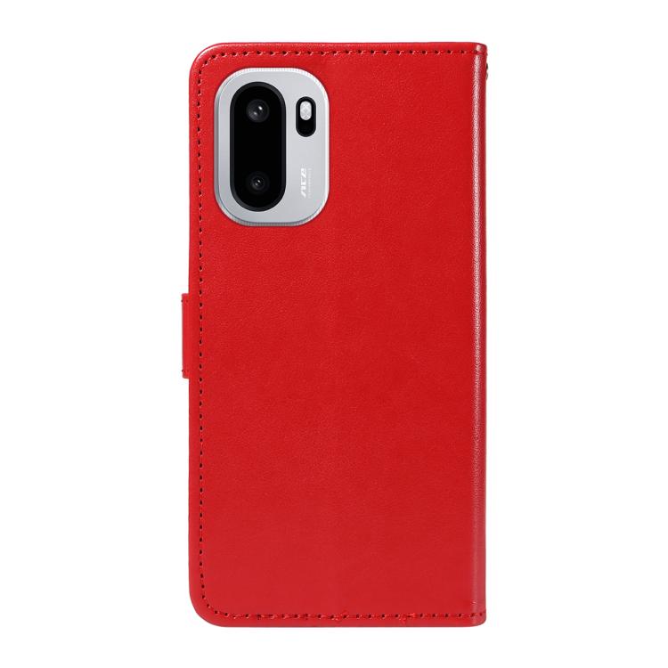 For OnePlus Ace 6 Cat and Bee Embossed Flip Leather Phone Case