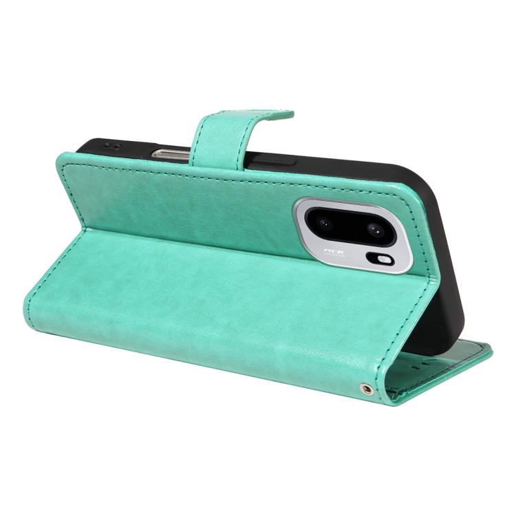 For OnePlus Ace 6 Cat and Bee Embossed Flip Leather Phone Case