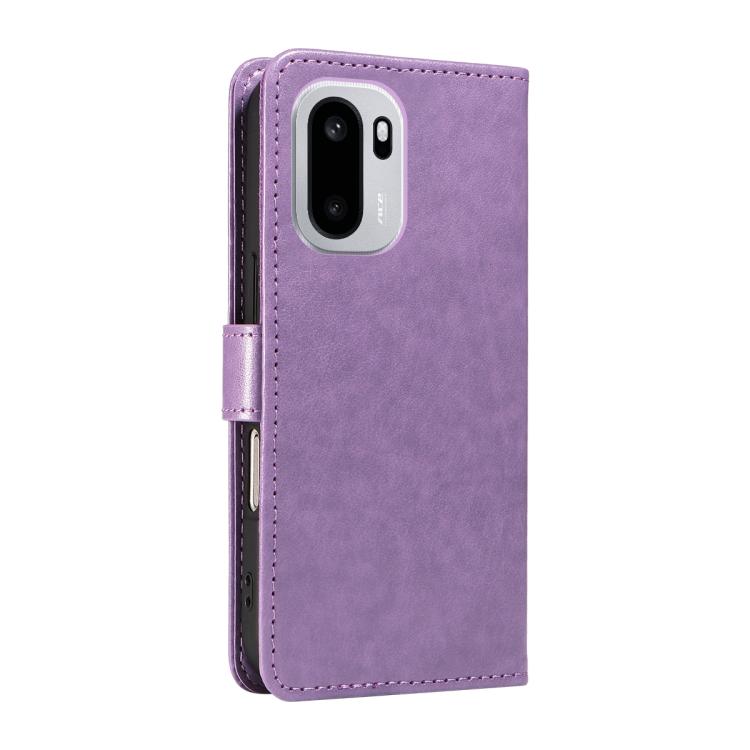 For OnePlus Ace 6 Cat and Bee Embossed Flip Leather Phone Case