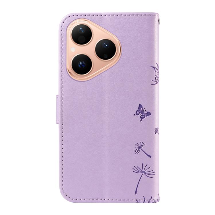For Huawei Pura 80 5G Dandelion Embossed Pattern Flip Leather Phone Case