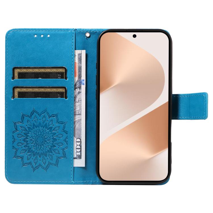 For Huawei Pura 80 5G Embossed Sunflower Pattern Flip Leather Phone Case