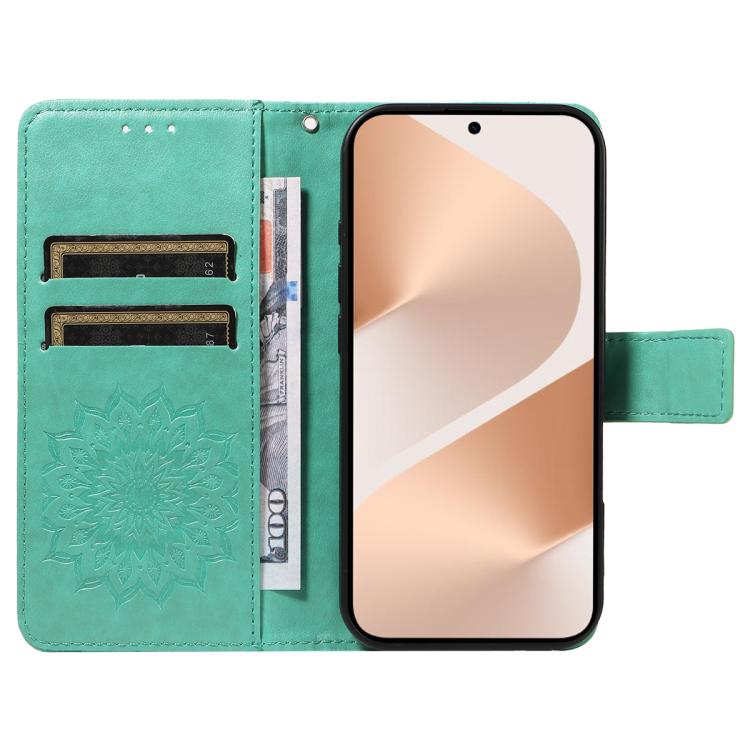 For Huawei Pura 80 5G Embossed Sunflower Pattern Flip Leather Phone Case