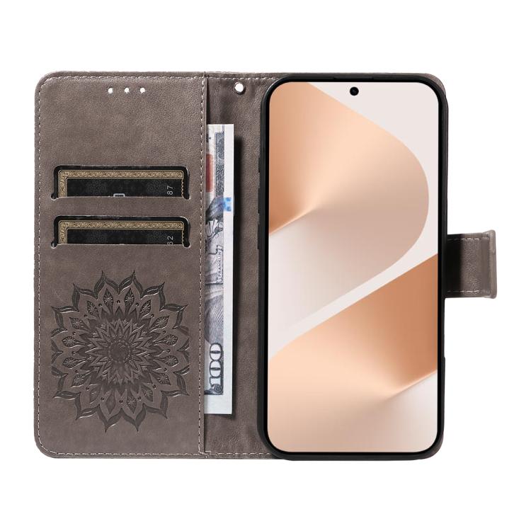 For Huawei Pura 80 5G Embossed Sunflower Pattern Flip Leather Phone Case