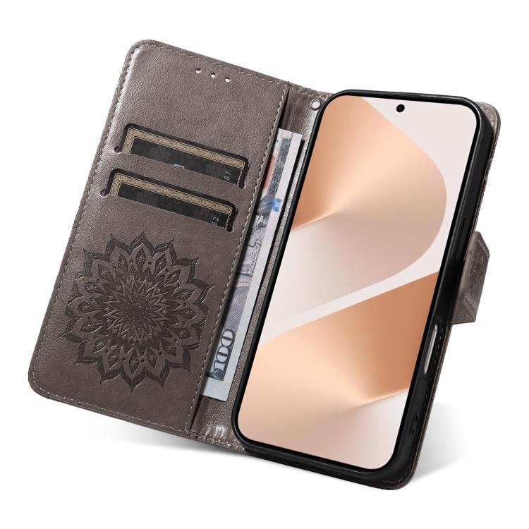 For Huawei Pura 80 5G Embossed Sunflower Pattern Flip Leather Phone Case