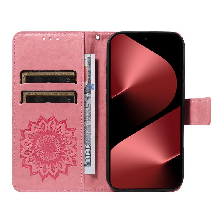 For Huawei Pura 80 Pro 5G Embossed Sunflower Pattern Flip Leather Phone Case