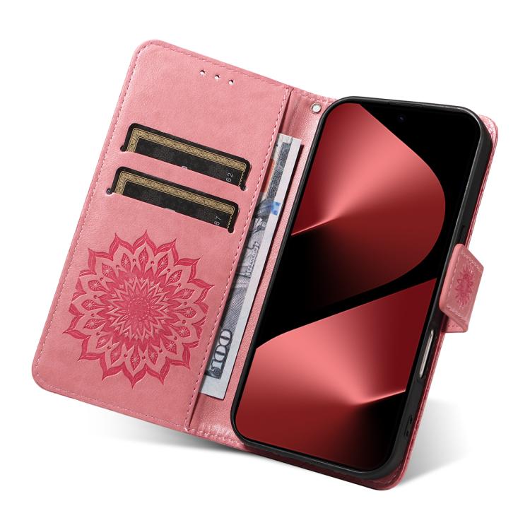 For Huawei Pura 80 Pro 5G Embossed Sunflower Pattern Flip Leather Phone Case