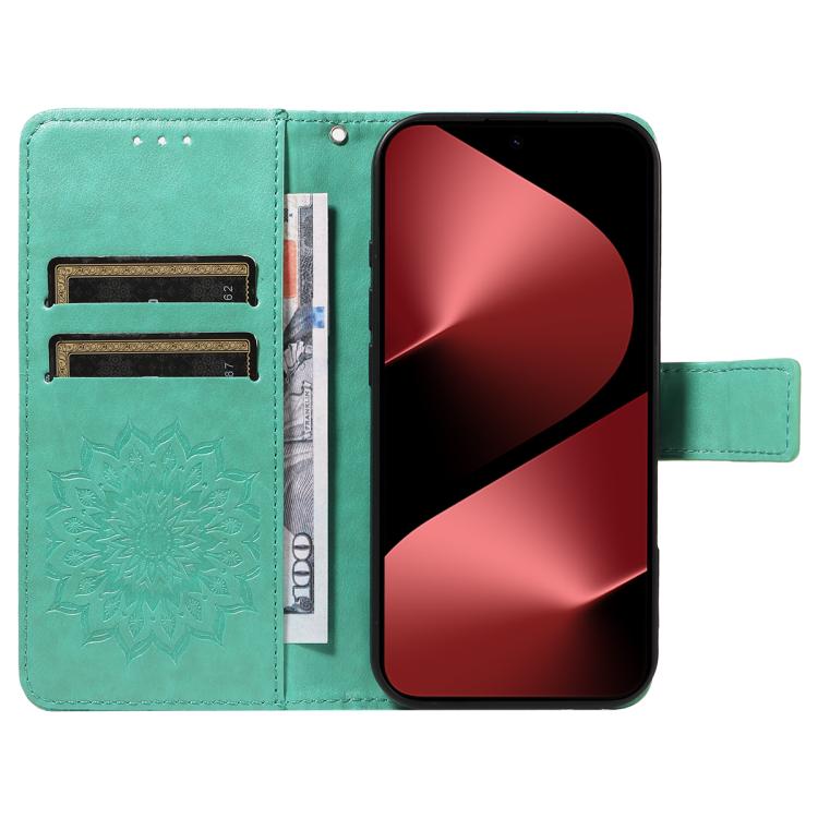 For Huawei Pura 80 Pro 5G Embossed Sunflower Pattern Flip Leather Phone Case