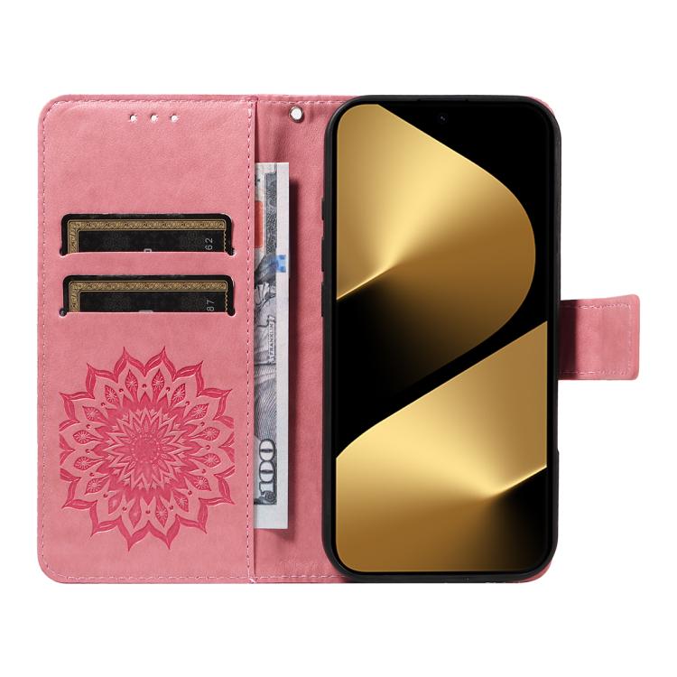 For Huawei Pura 80 Ultra 5G Embossed Sunflower Pattern Flip Leather Phone Case