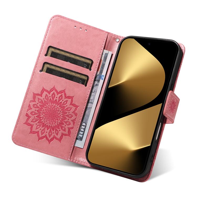 For Huawei Pura 80 Ultra 5G Embossed Sunflower Pattern Flip Leather Phone Case