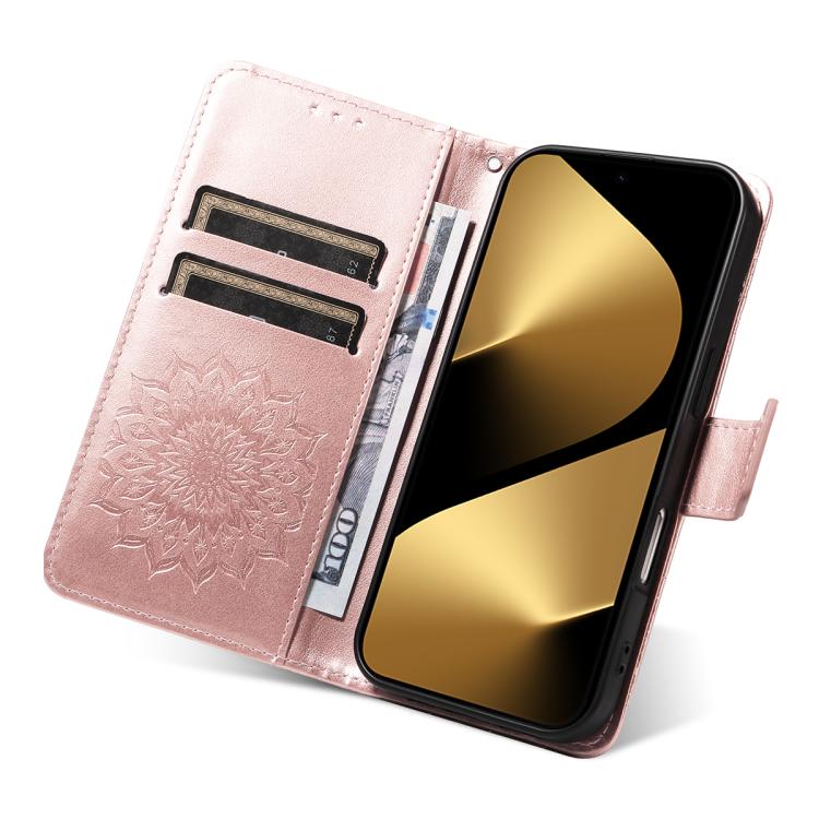 For Huawei Pura 80 Ultra 5G Embossed Sunflower Pattern Flip Leather Phone Case