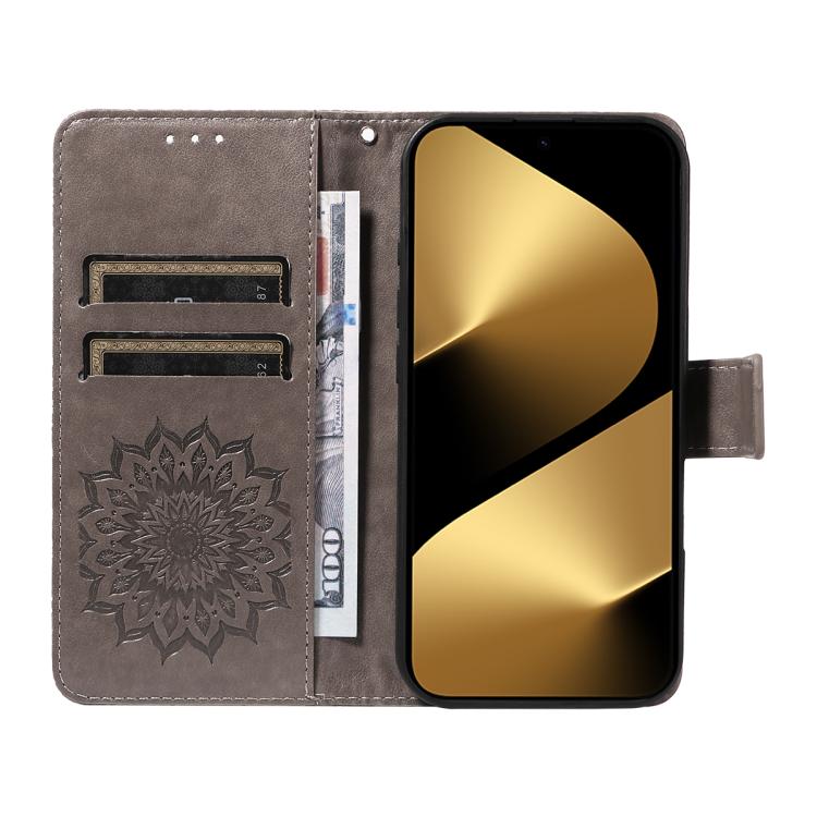 For Huawei Pura 80 Ultra 5G Embossed Sunflower Pattern Flip Leather Phone Case