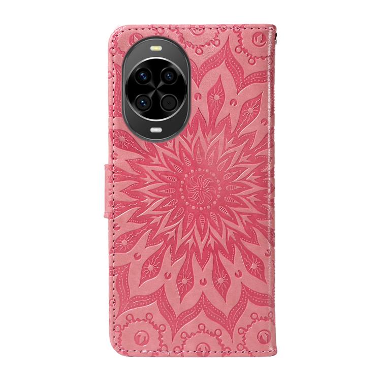 For Huawei nova 14 5G / 14 Lite 5G Embossed Sunflower Pattern Flip Leather Phone Case