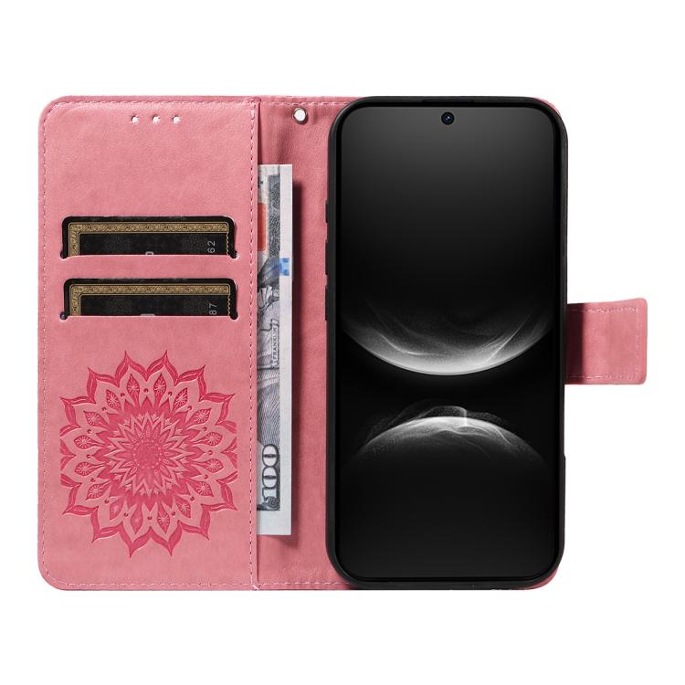 For Huawei nova 14 5G / 14 Lite 5G Embossed Sunflower Pattern Flip Leather Phone Case