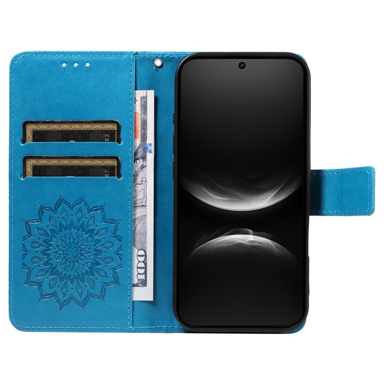 For Huawei nova 14 5G / 14 Lite 5G Embossed Sunflower Pattern Flip Leather Phone Case