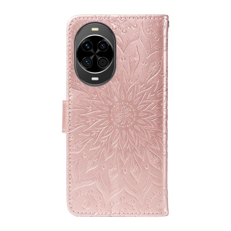 For Huawei nova 14 5G / 14 Lite 5G Embossed Sunflower Pattern Flip Leather Phone Case