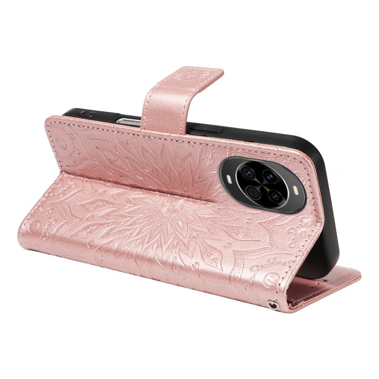 For Huawei nova 14 5G / 14 Lite 5G Embossed Sunflower Pattern Flip Leather Phone Case