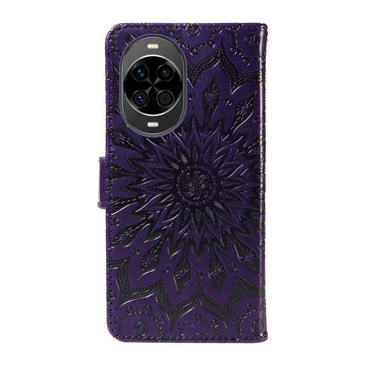 For Huawei nova 14 5G / 14 Lite 5G Embossed Sunflower Pattern Flip Leather Phone Case