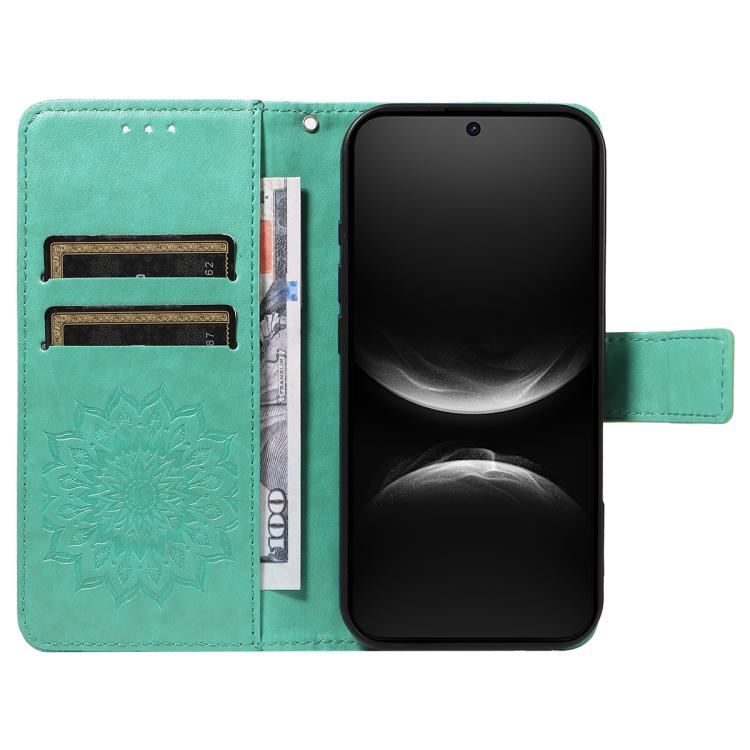 For Huawei nova 14 5G / 14 Lite 5G Embossed Sunflower Pattern Flip Leather Phone Case