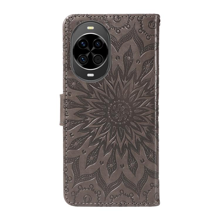 For Huawei nova 14 5G / 14 Lite 5G Embossed Sunflower Pattern Flip Leather Phone Case