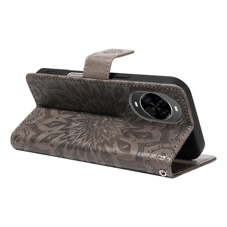 For Huawei nova 14 5G / 14 Lite 5G Embossed Sunflower Pattern Flip Leather Phone Case