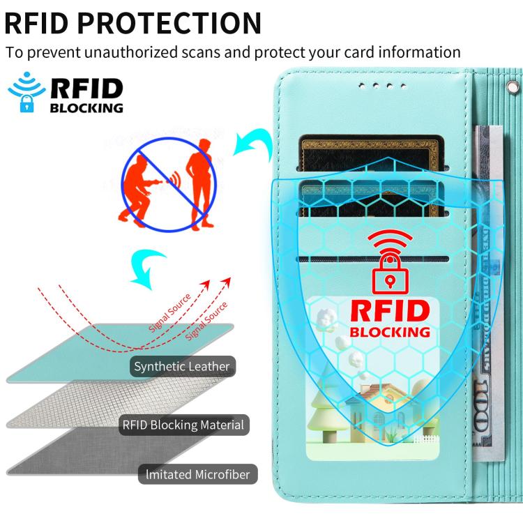 For OPPO Find X9 Embossed Heart Dog RFID Blocking Wallet Leather Phone Case