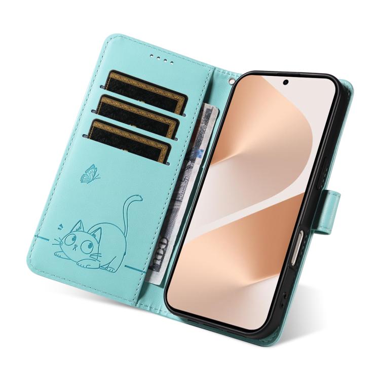 For Huawei Pura 80 5G Adorable Cat Embossed Pattern Flip Leather Phone Case
