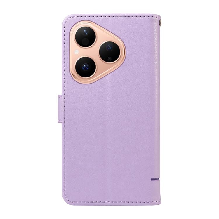 For Huawei Pura 80 5G Adorable Cat Embossed Pattern Flip Leather Phone Case