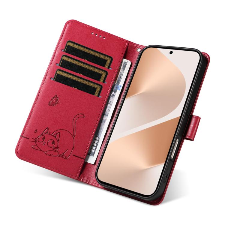 For Huawei Pura 80 5G Adorable Cat Embossed Pattern Flip Leather Phone Case