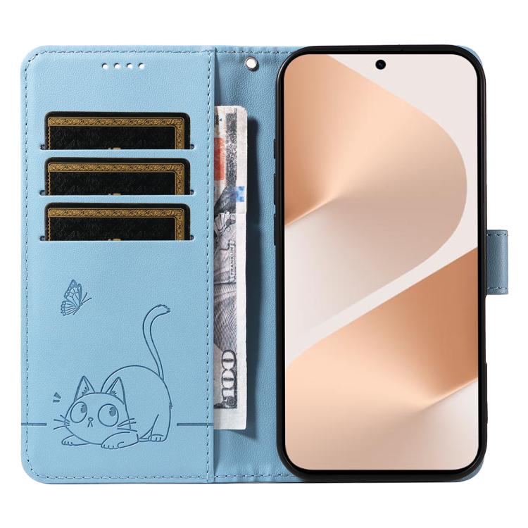 For Huawei Pura 80 5G Adorable Cat Embossed Pattern Flip Leather Phone Case