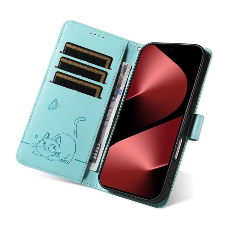 For Huawei Pura 80 Pro 5G Adorable Cat Embossed Pattern Flip Leather Phone Case