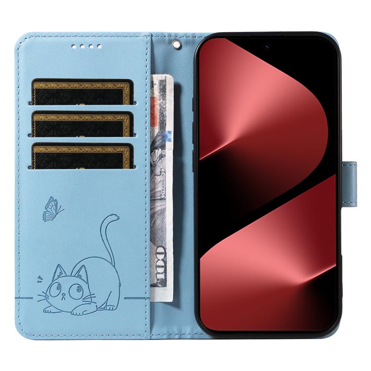 For Huawei Pura 80 Pro 5G Adorable Cat Embossed Pattern Flip Leather Phone Case
