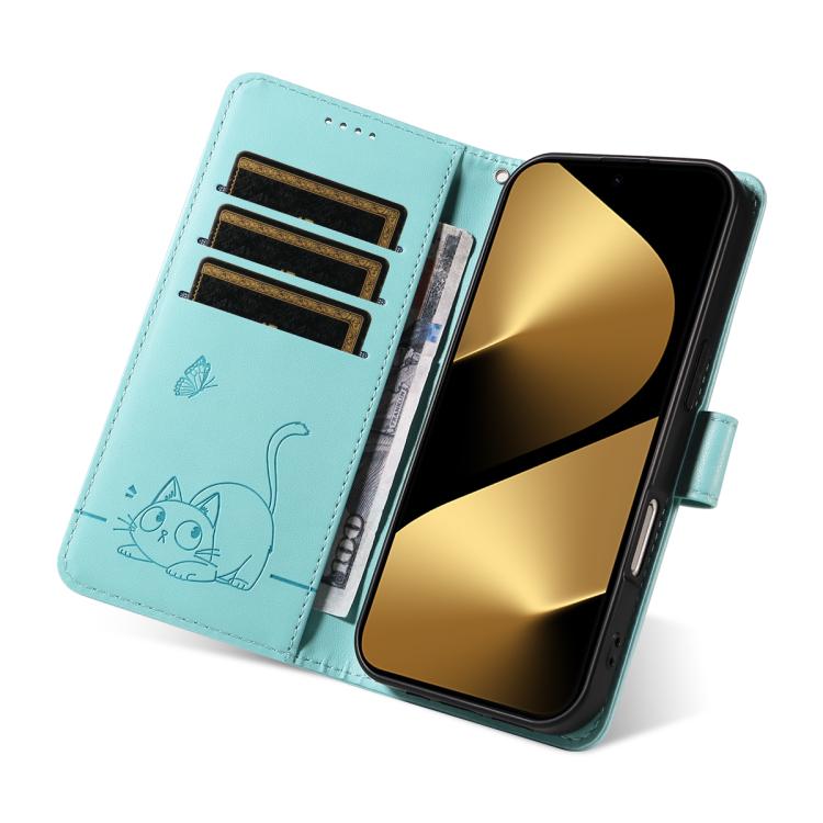 For Huawei Pura 80 Ultra 5G Adorable Cat Embossed Pattern Flip Leather Phone Case