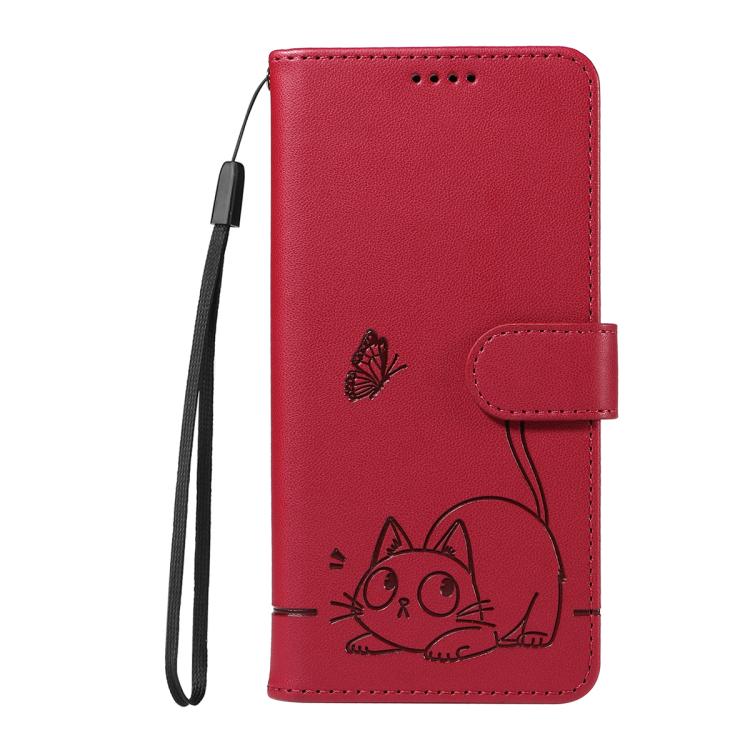 For Huawei Pura 80 Ultra 5G Adorable Cat Embossed Pattern Flip Leather Phone Case