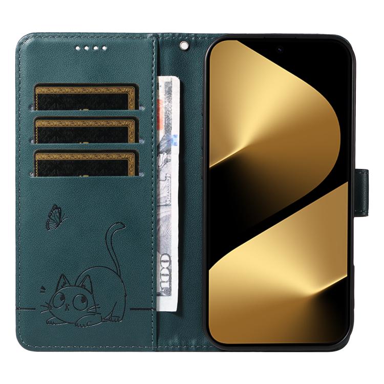 For Huawei Pura 80 Ultra 5G Adorable Cat Embossed Pattern Flip Leather Phone Case