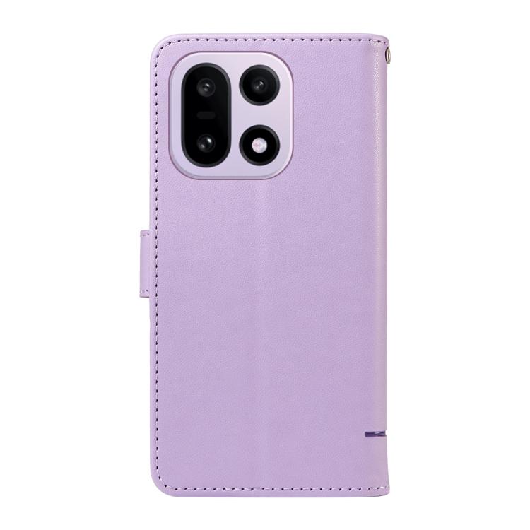 For OnePlus 15 Adorable Cat Embossed Pattern Flip Leather Phone Case