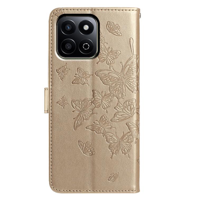 For Honor X6c 4G Butterfly Flutter Pattern Embossed Leather Phone Case