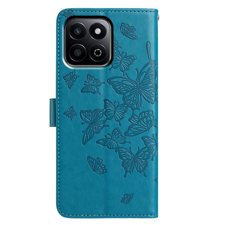 For Honor X6c 4G Butterfly Flutter Pattern Embossed Leather Phone Case