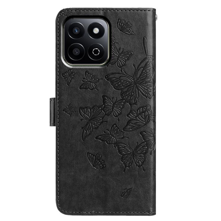 For Honor X6c 4G Butterfly Flutter Pattern Embossed Leather Phone Case