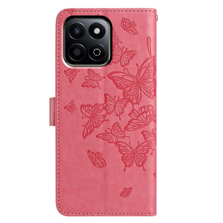 For Honor X6c 4G Butterfly Flutter Pattern Embossed Leather Phone Case