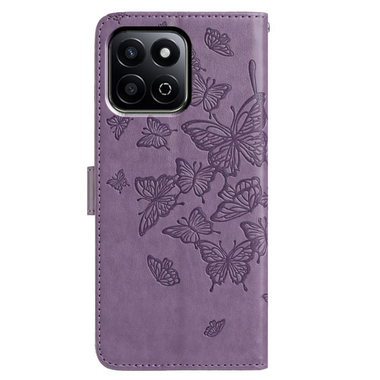 For Honor X6c 4G Butterfly Flutter Pattern Embossed Leather Phone Case